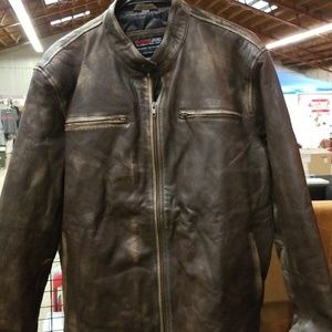 Distressed Geniune Leather Jacket